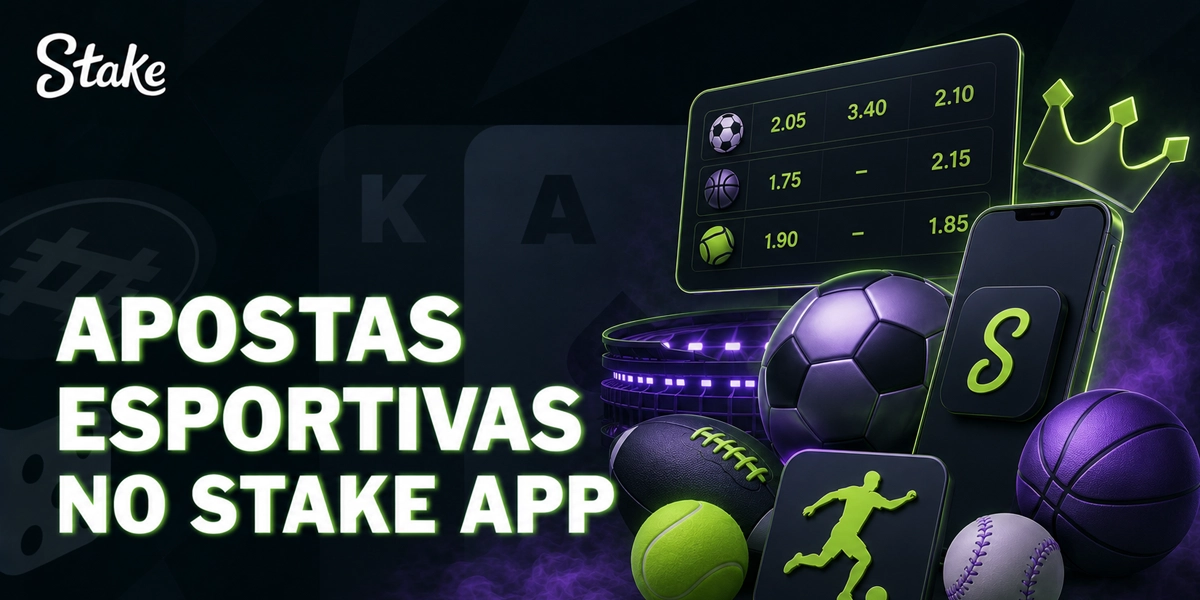 Apostas esportivas no Stake App com mercados ao vivo
