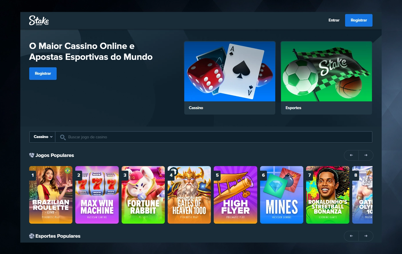 Site oficial da Stake