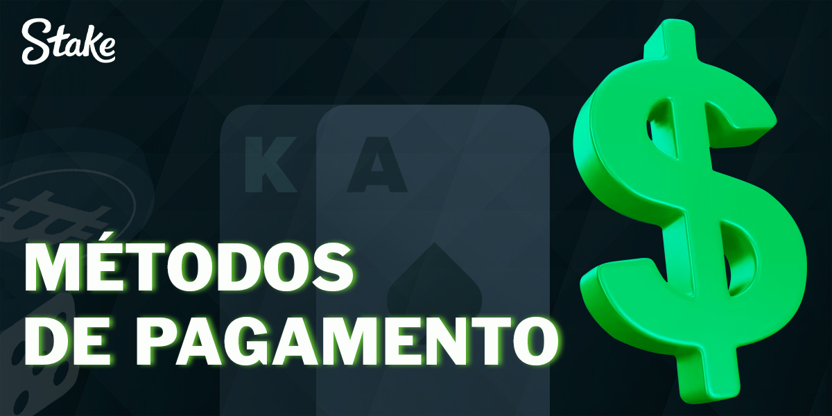 Métodos disponíveis para efetuar um depósito na Stake

