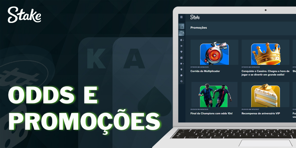 Odds e promoções para utilizadores brasileiros da Stake
