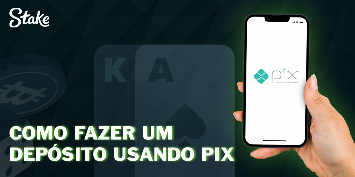 Depositar na Stake usando Pix
