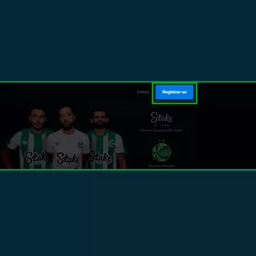 Clique em "Registrar" Stake