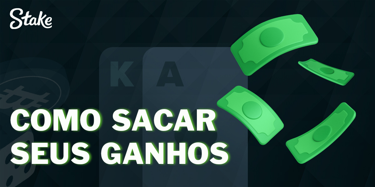 Levantamento de fundos ganhos da conta Stake